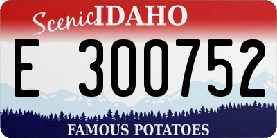 ID license plate E300752
