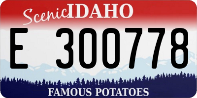 ID license plate E300778