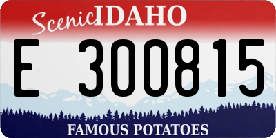 ID license plate E300815