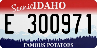 ID license plate E300971