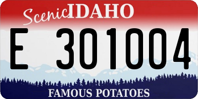 ID license plate E301004