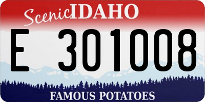 ID license plate E301008