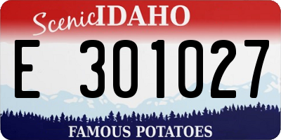 ID license plate E301027