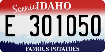 ID license plate E301050