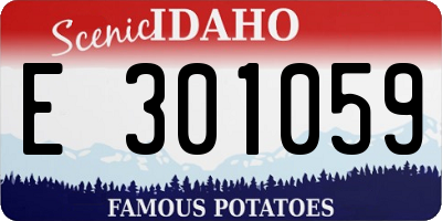 ID license plate E301059