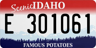 ID license plate E301061