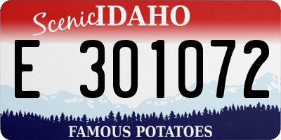 ID license plate E301072