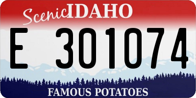 ID license plate E301074