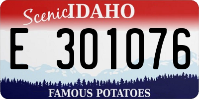 ID license plate E301076