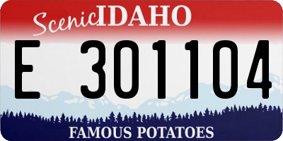 ID license plate E301104