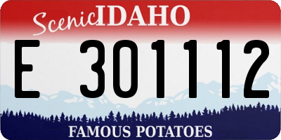 ID license plate E301112