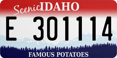 ID license plate E301114
