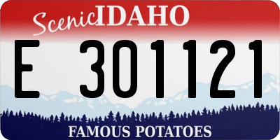 ID license plate E301121