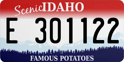 ID license plate E301122