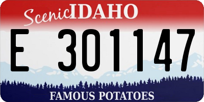 ID license plate E301147