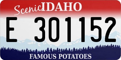 ID license plate E301152
