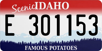 ID license plate E301153