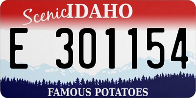 ID license plate E301154