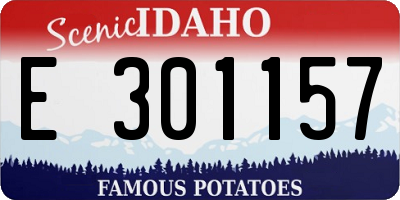 ID license plate E301157