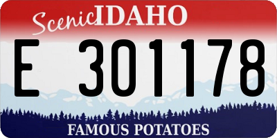 ID license plate E301178