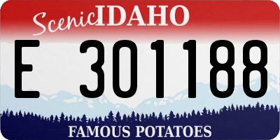 ID license plate E301188