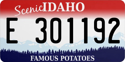 ID license plate E301192