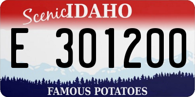 ID license plate E301200