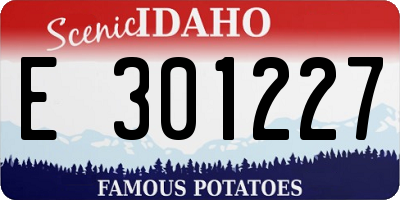 ID license plate E301227