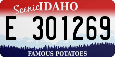 ID license plate E301269