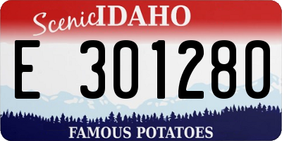 ID license plate E301280