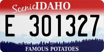 ID license plate E301327