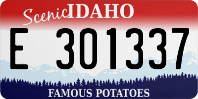 ID license plate E301337
