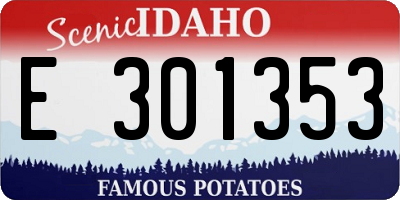 ID license plate E301353