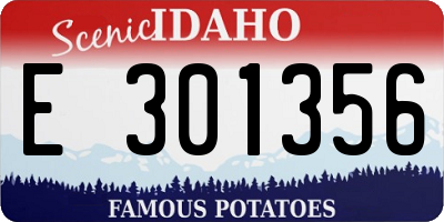 ID license plate E301356