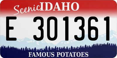 ID license plate E301361