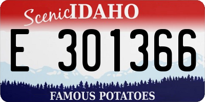 ID license plate E301366
