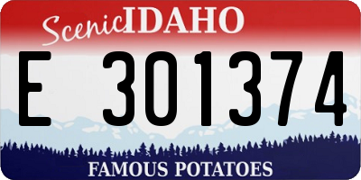 ID license plate E301374