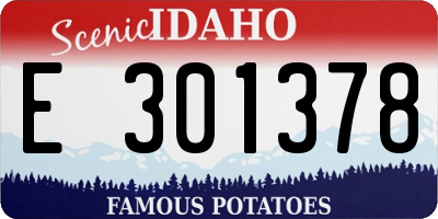 ID license plate E301378