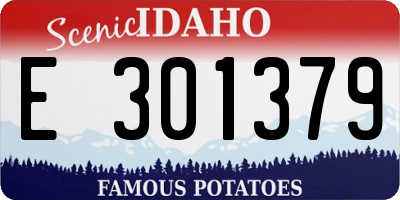 ID license plate E301379