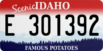ID license plate E301392