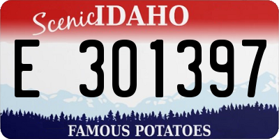 ID license plate E301397