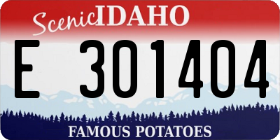 ID license plate E301404