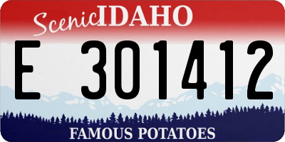 ID license plate E301412