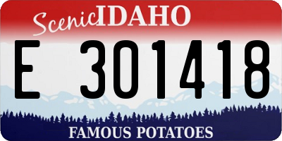 ID license plate E301418