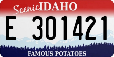 ID license plate E301421