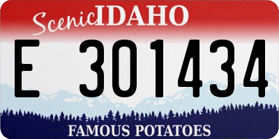 ID license plate E301434