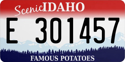 ID license plate E301457