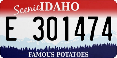 ID license plate E301474