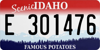 ID license plate E301476