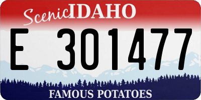 ID license plate E301477